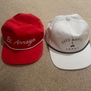 Texas boat hats- El Arroyo and City Boots